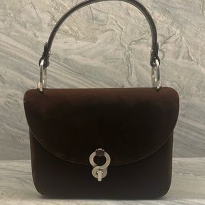 Vintage Loewe Chocolate brown, velvet handbag